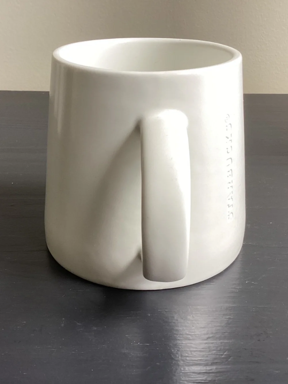 Starbucks Coffee Mug 16oz Embossed “Starbucks” Ceramic Porcelain